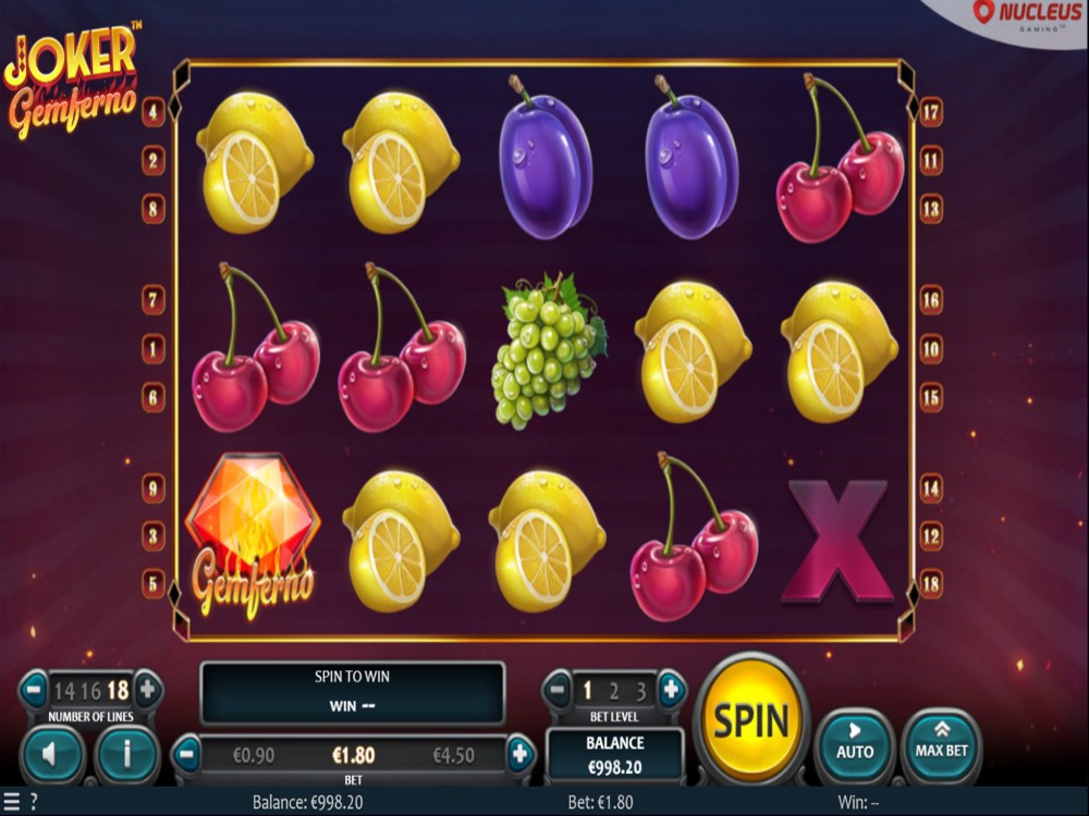 Скриншот слота Joker Gemferno от Nucleus Gaming