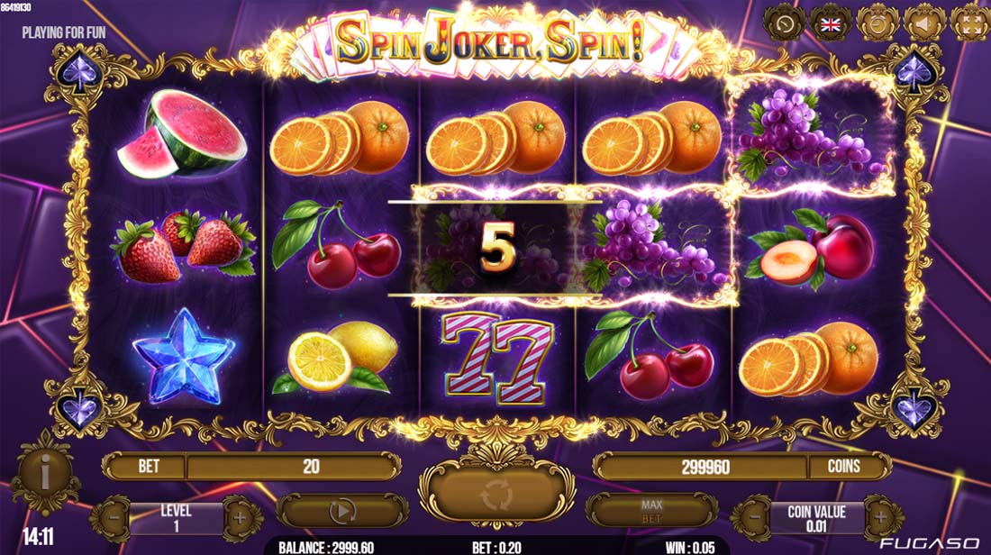 Скриншот слота Joker Spin от BF Games