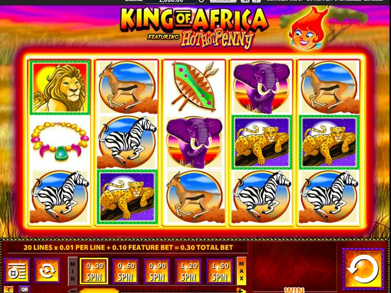 Скриншот слота Kings of Africa от WMS