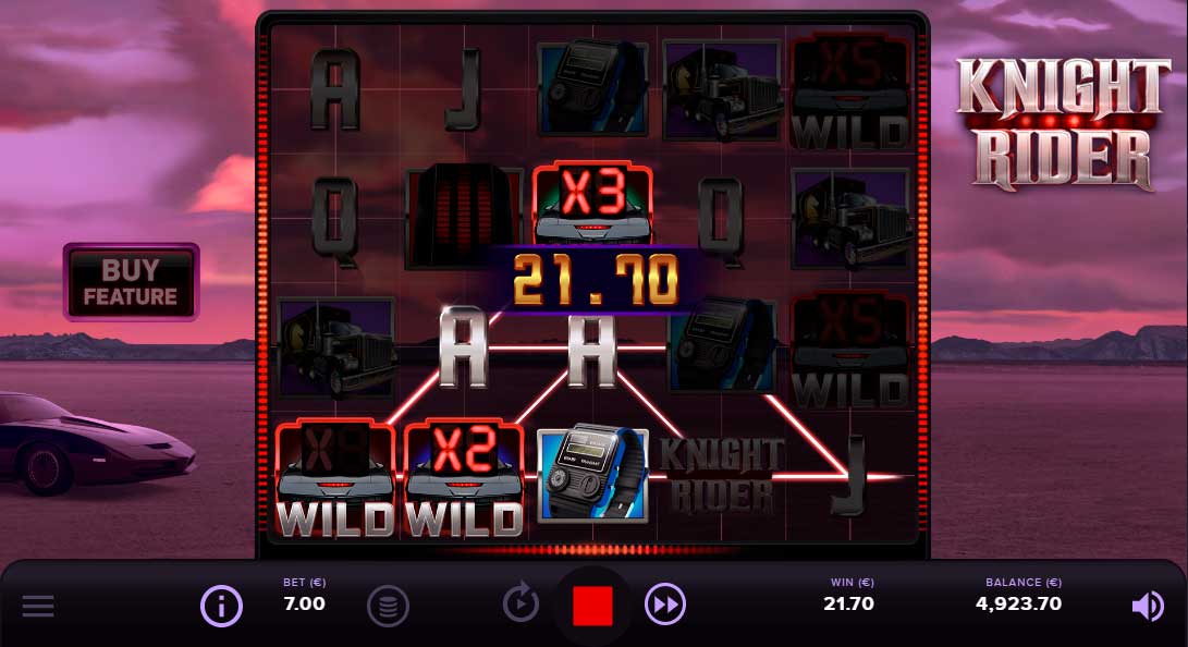Скриншот слота Knight Rider от NetEnt