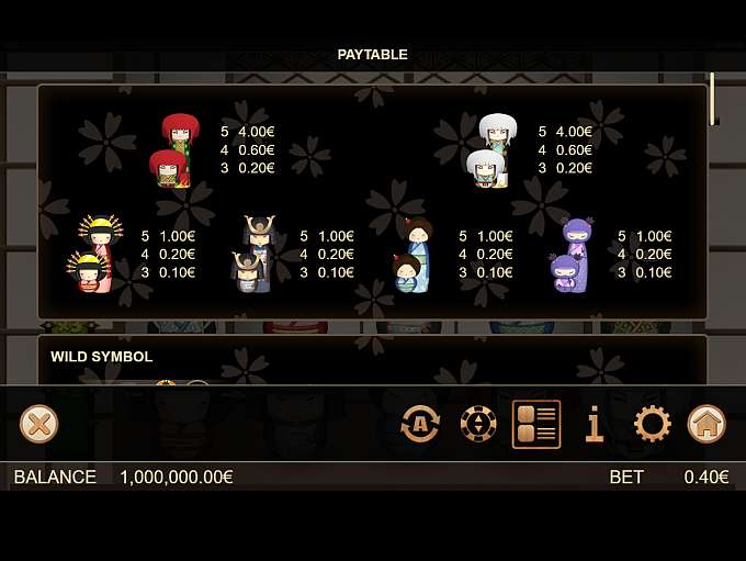 Скриншот слота Kokeshi от Ganapati