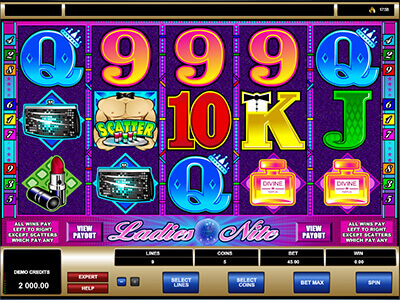 Скриншот слота Ladies Nite от Microgaming