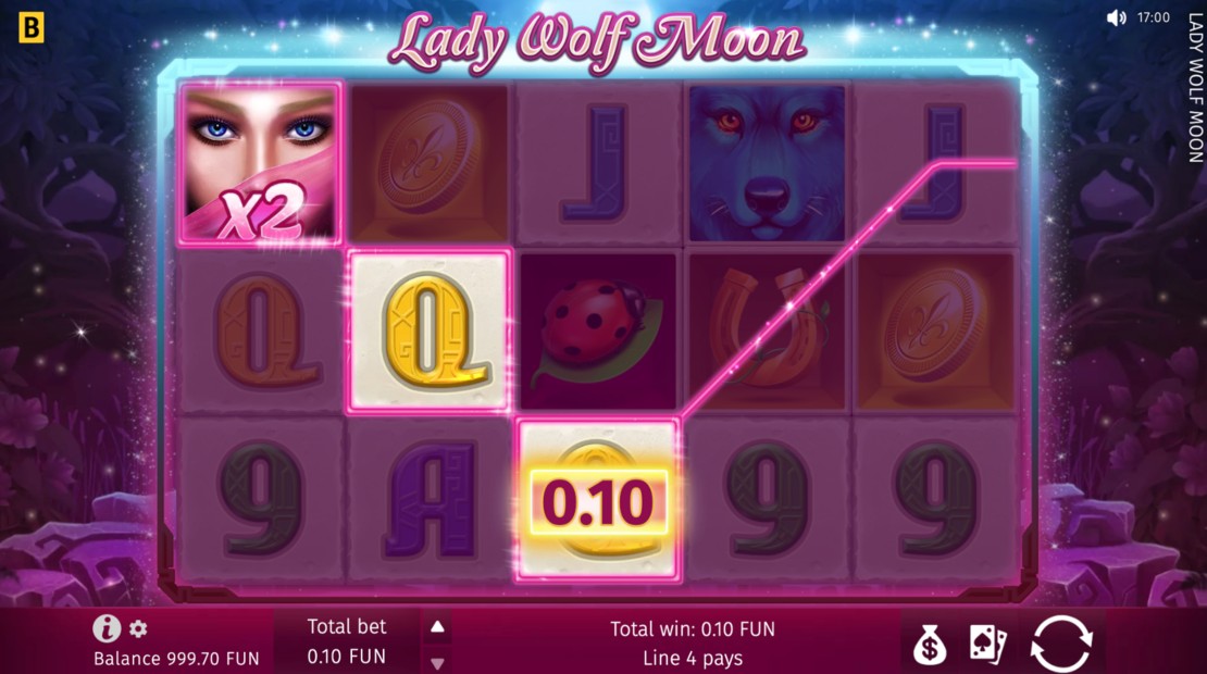 Скриншот слота Lady Wolf Moon от BGaming