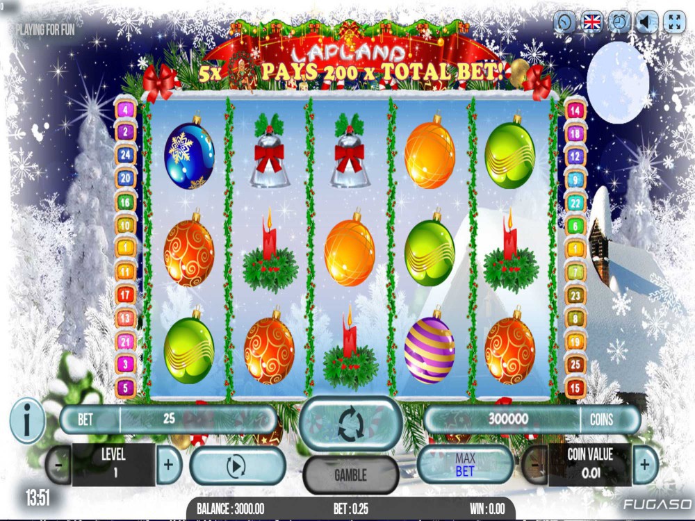 Скриншот слота Lapland от Fugaso