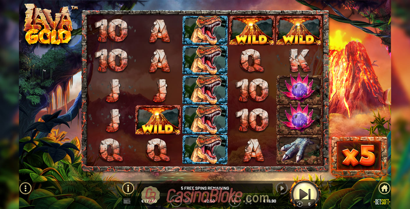 Скриншот слота Lava Gold от Betsoft