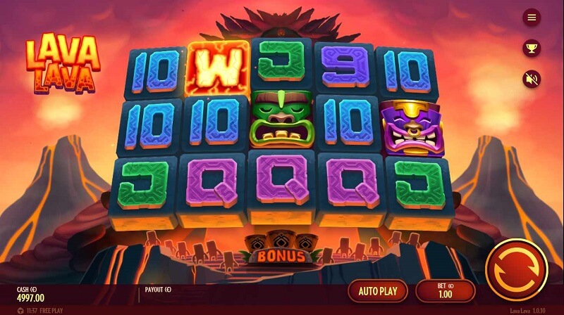 Скриншот слота Lava Lava от Thunderkick