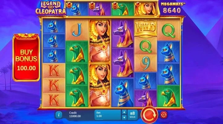 Скриншот слота Legend of Cleopatra Megaways от Playson