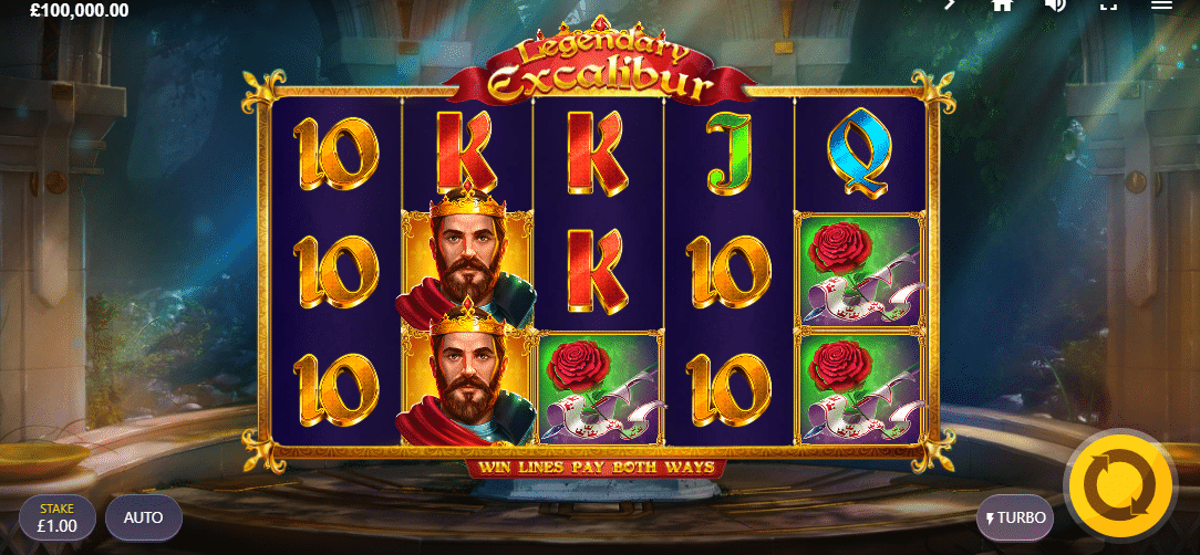 Скриншот слота Legendary Excalibur от Red Tiger Gaming
