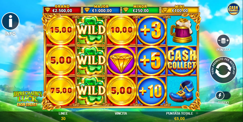 Скриншот слота Leprechaun’s Luck от Playtech