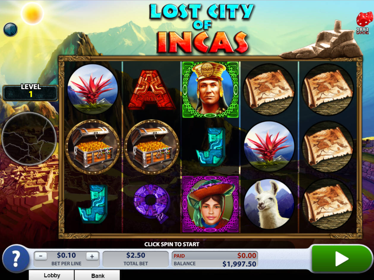 Скриншот слота Lost City of Incas от 2by2 Gaming