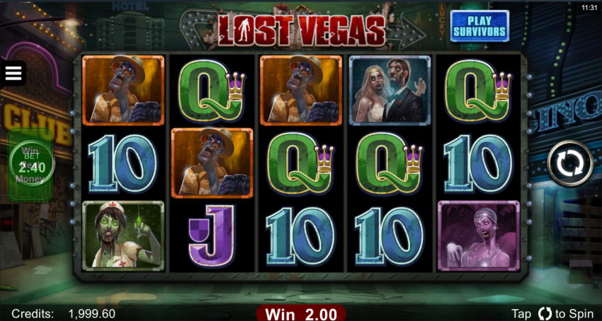 Скриншот слота Lost Vegas: Игровой автомат от Microgaming