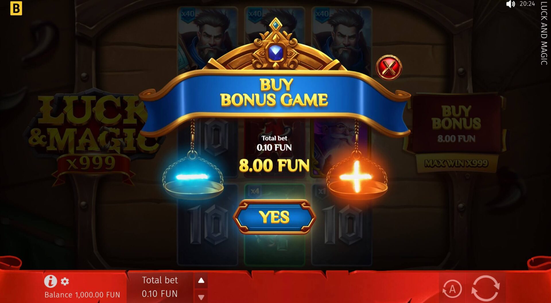 Скриншот слота Luck & Magic от BGaming