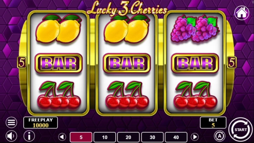 Скриншот слота Обзор игрового автомата Lucky 3 Cherries от 1Spin4Win