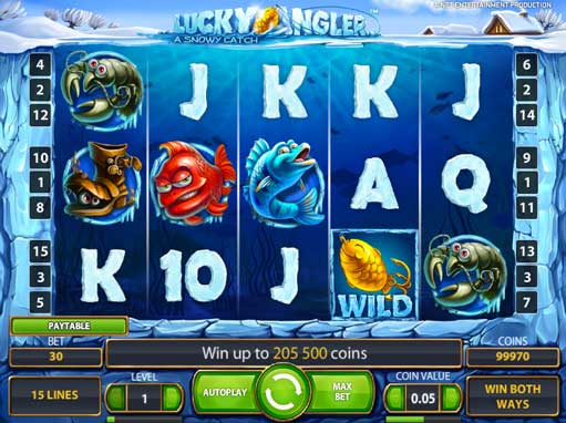 Скриншот слота Lucky Angler от NetEnt