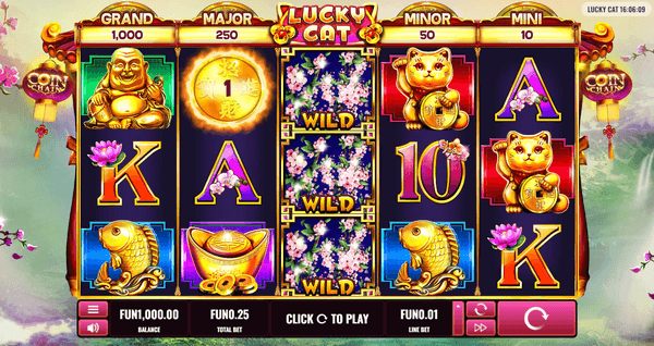 Скриншот слота Lucky Cat от Platipus Gaming