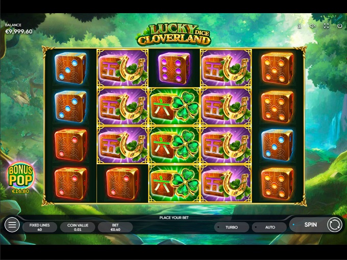 Скриншот слота Lucky Cloverland Dice от Endorphina