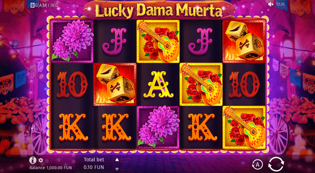 Скриншот слота Lucky Dama Muerta от BGaming