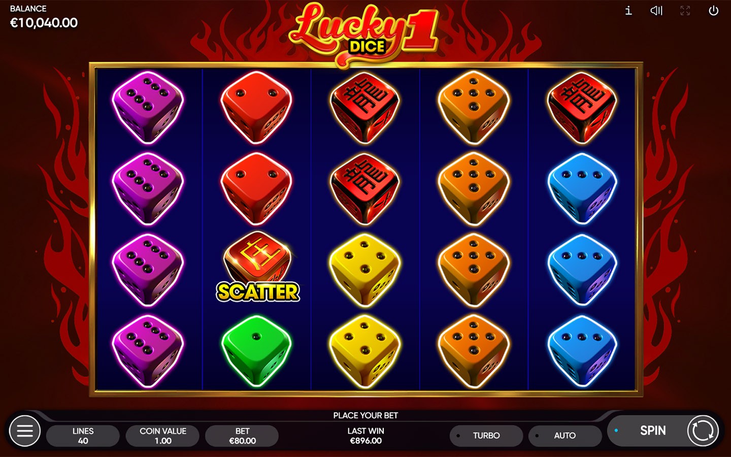 Скриншот слота Lucky Dice 1 от Endorphina