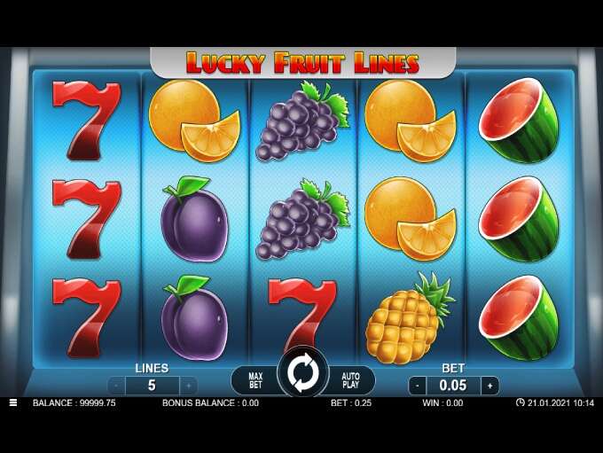 Скриншот слота Lucky Fruit Lines от 7Mojos