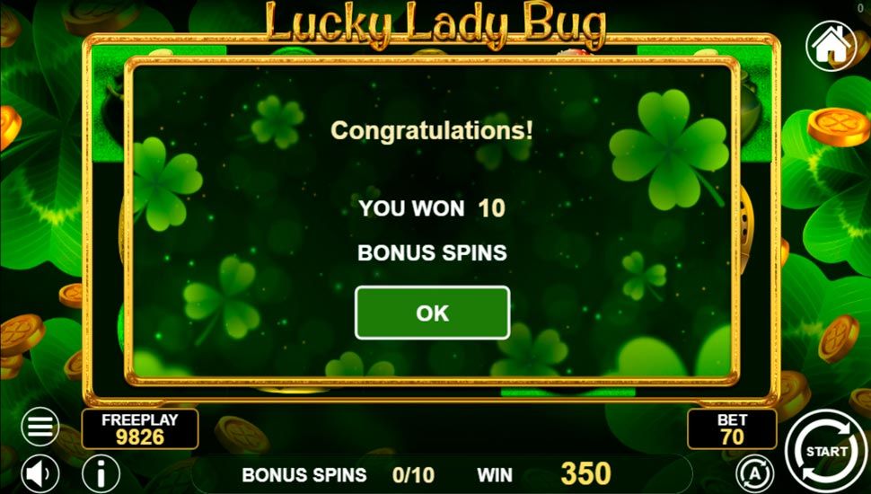 Скриншот слота Lucky Lady Bug от 1Spin4Win