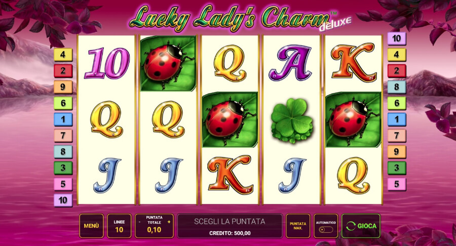 Скриншот слота Lucky Lady’s Charm Deluxe 6 от Greentube