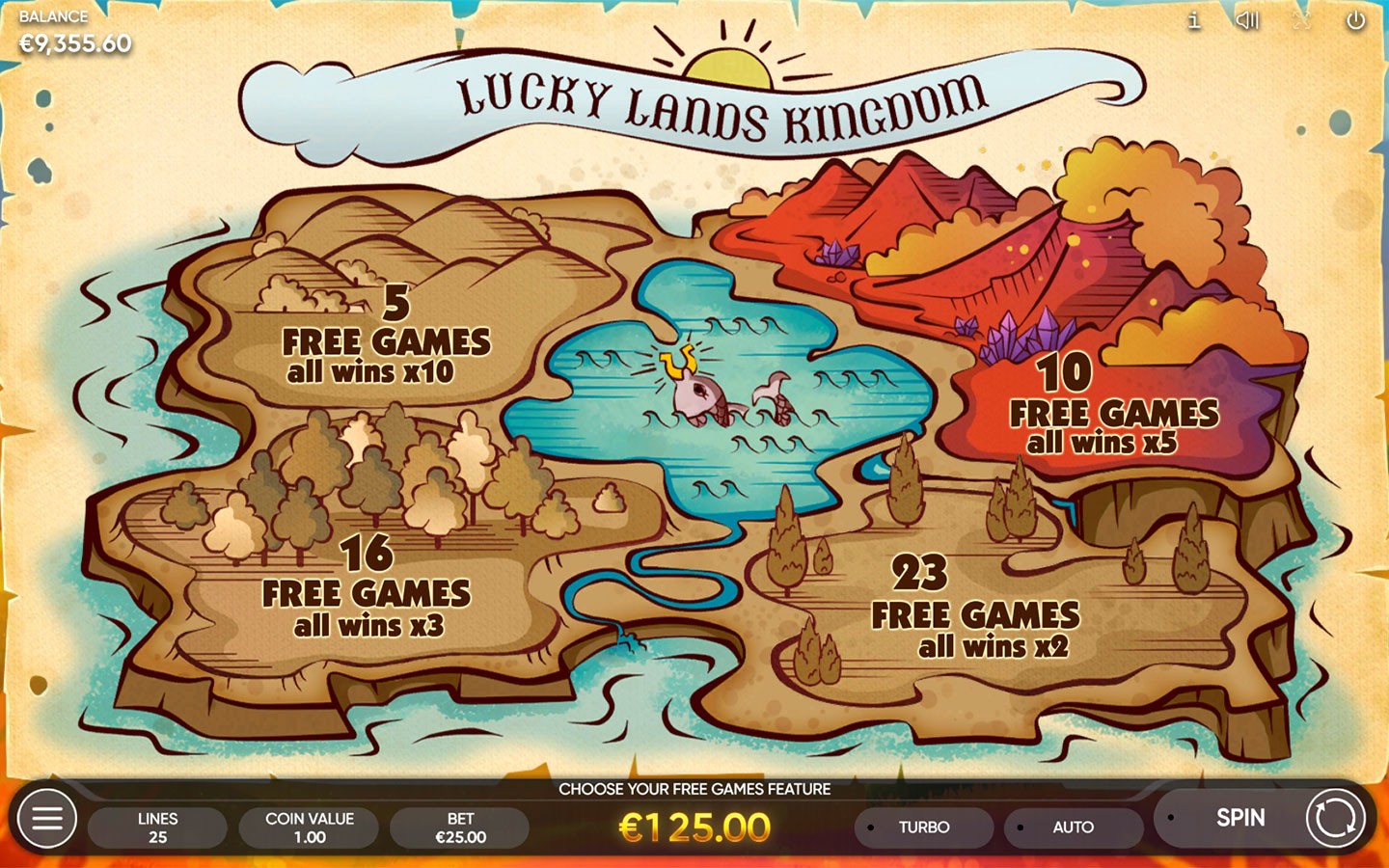 Скриншот слота Lucky Lands от Endorphina
