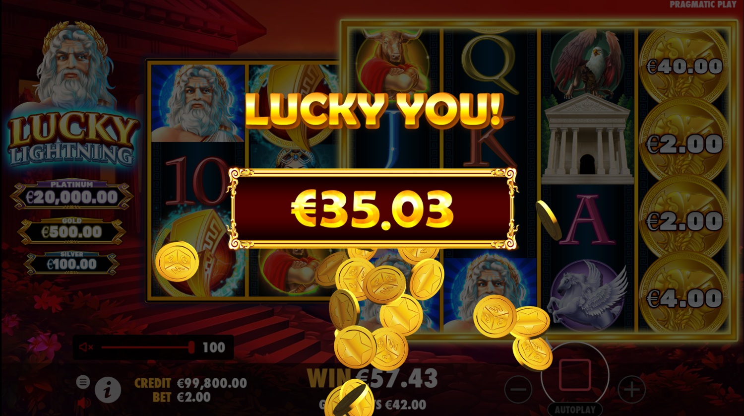 Скриншот слота Lucky Lightning от Pragmatic Play