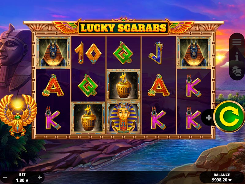 Скриншот слота Lucky Scarabs от Booming Games