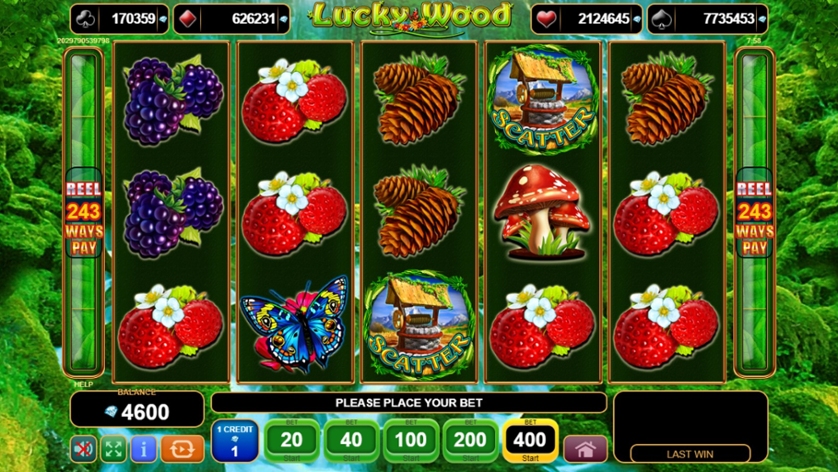 Скриншот слота Lucky Wood от EGT