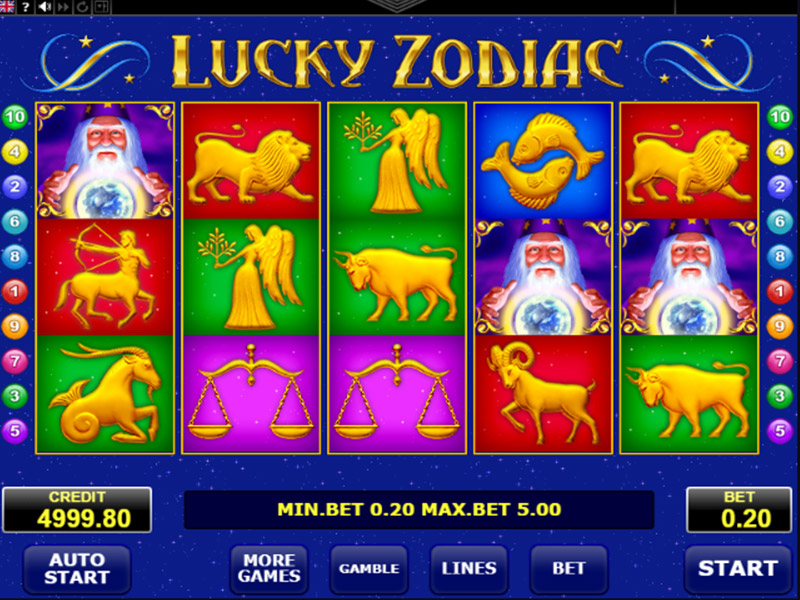 Скриншот слота Lucky Zodiac от Amatic Industries