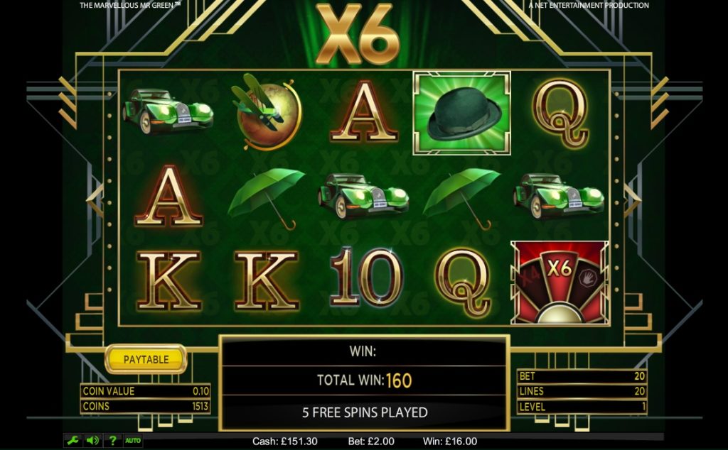 Скриншот слота Lucky Mr. Green от Red Tiger Gaming