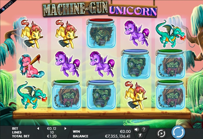 Скриншот слота Machine Gun Unicorn от Genesis Gaming