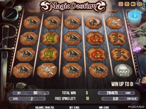Скриншот слота Игра Magic Destiny от Fugaso