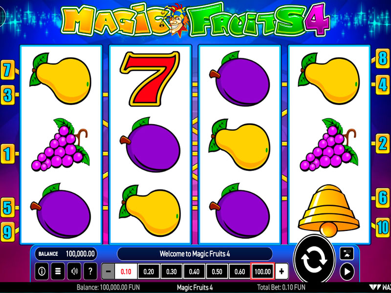 Скриншот слота Magic Fruits 4 Deluxe от Wazdan