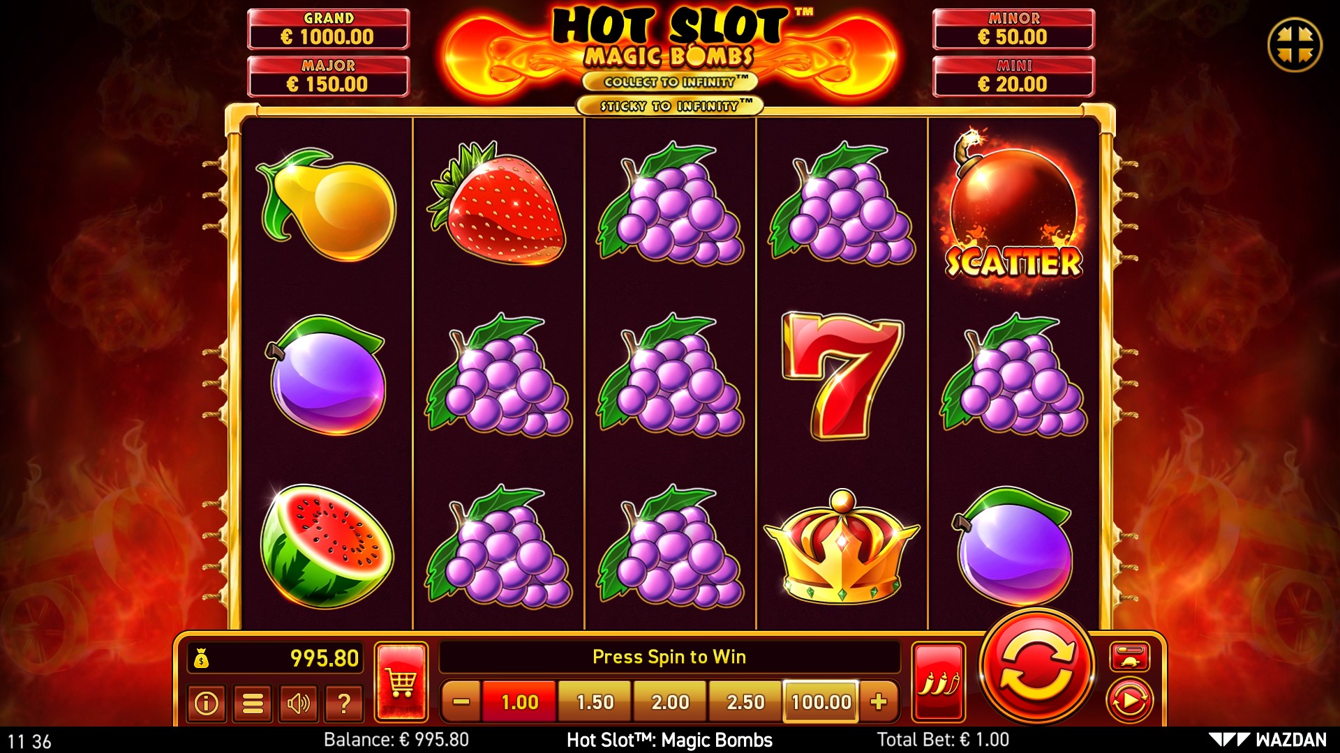 Скриншот слота Magic Hot от Wazdan