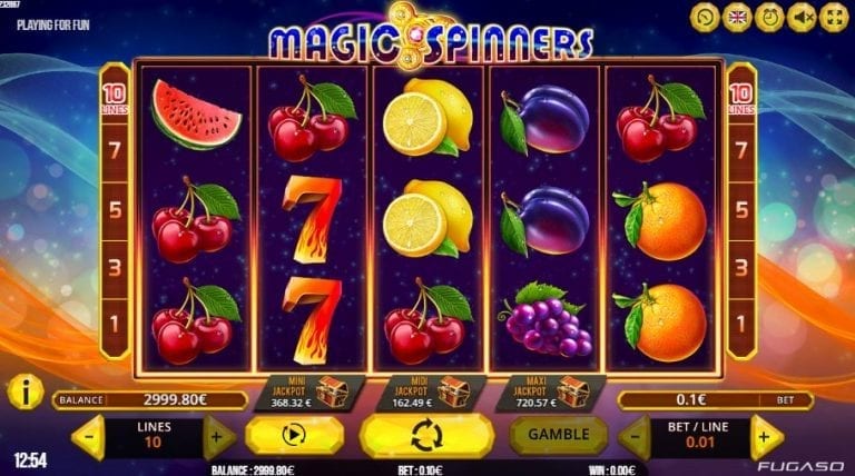 Скриншот слота Magic Spinners от Fugaso