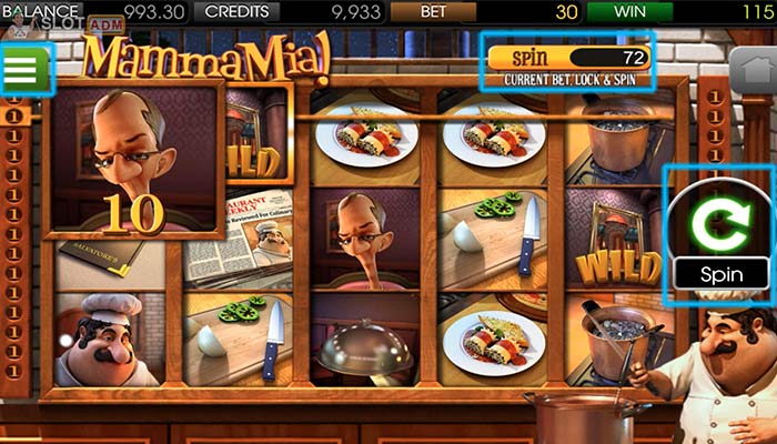 Скриншот слота Mamma Mia от Betsoft