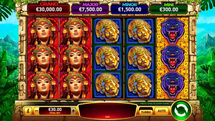 Mayan Cache - игровое поле слота