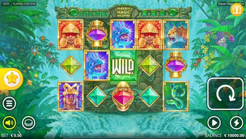 Скриншот слота Mayan Magic Wildfire от NoLimit City