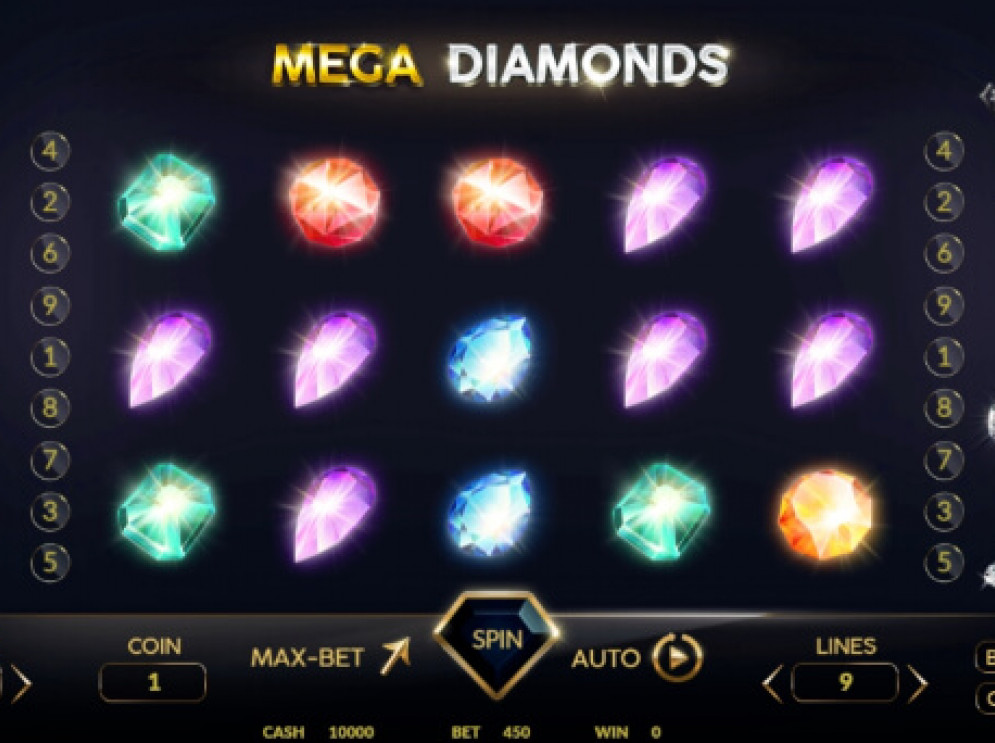 Скриншот слота Mega Diamonds Luck от 1Spin4Win
