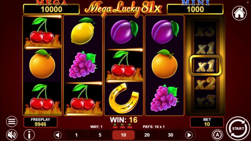 Скриншот слота Mega Lucky 81x от 1spin4win