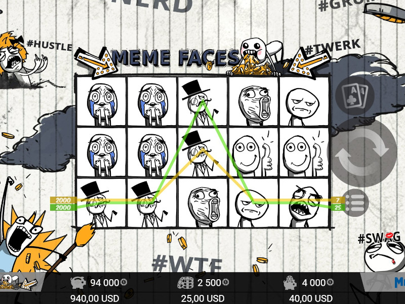 Скриншот слота Игра Meme Faces от MrSlotty