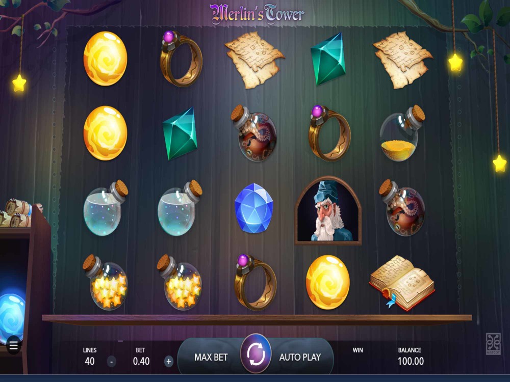 Скриншот слота Merlin’s Tower от Mascot Gaming
