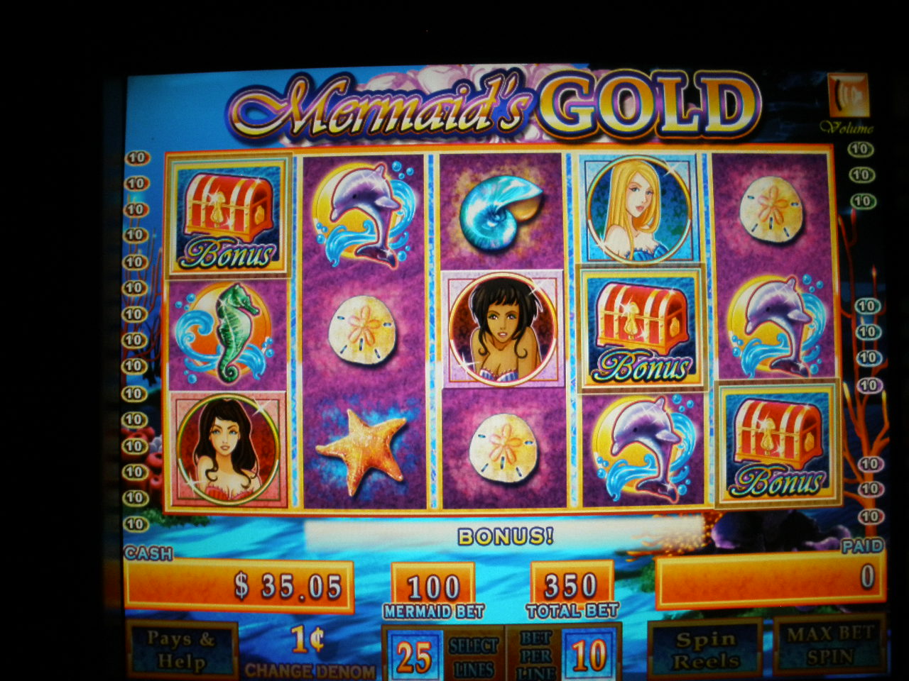 Скриншот слота Mermaid Gold от MrSlotty