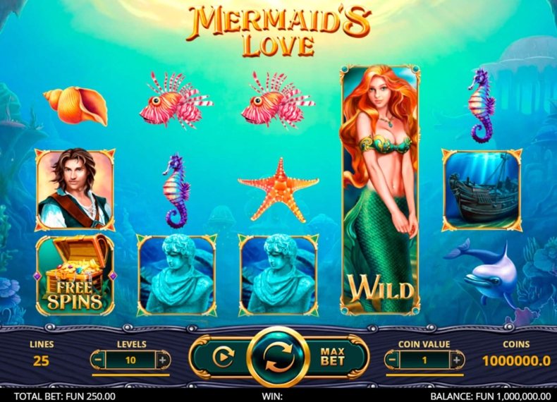 Скриншот слота Mermaid’s Love от Leap Gaming