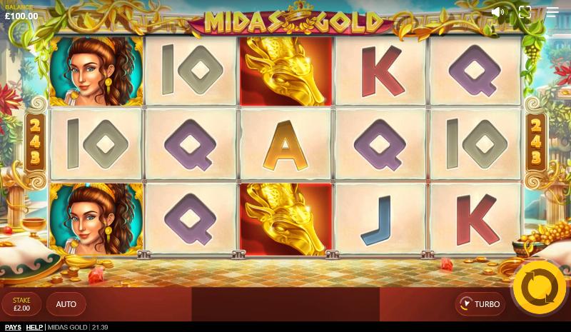 Скриншот слота Midas Gold от Red Tiger Gaming