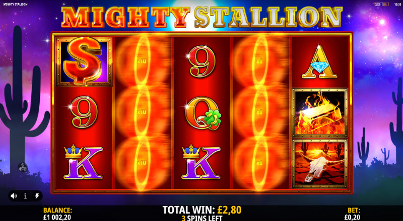 Скриншот слота Mighty Stallion Hold & Win от iSoftBet