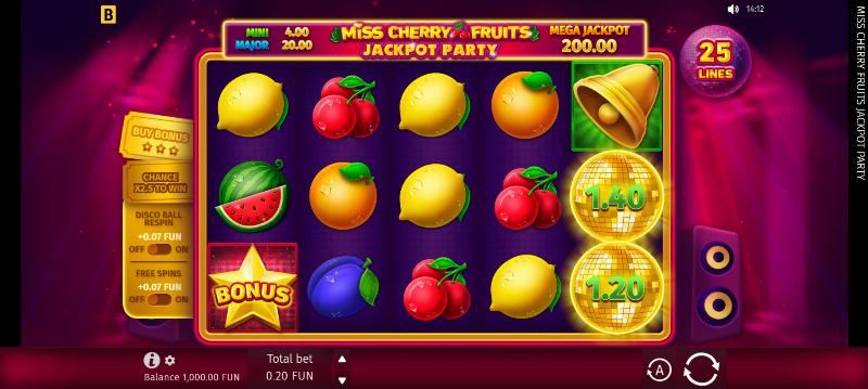 Скриншот слота Miss Cherry Fruits от BGaming
