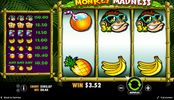 Скриншот слота Monkey Madness от Pragmatic Play