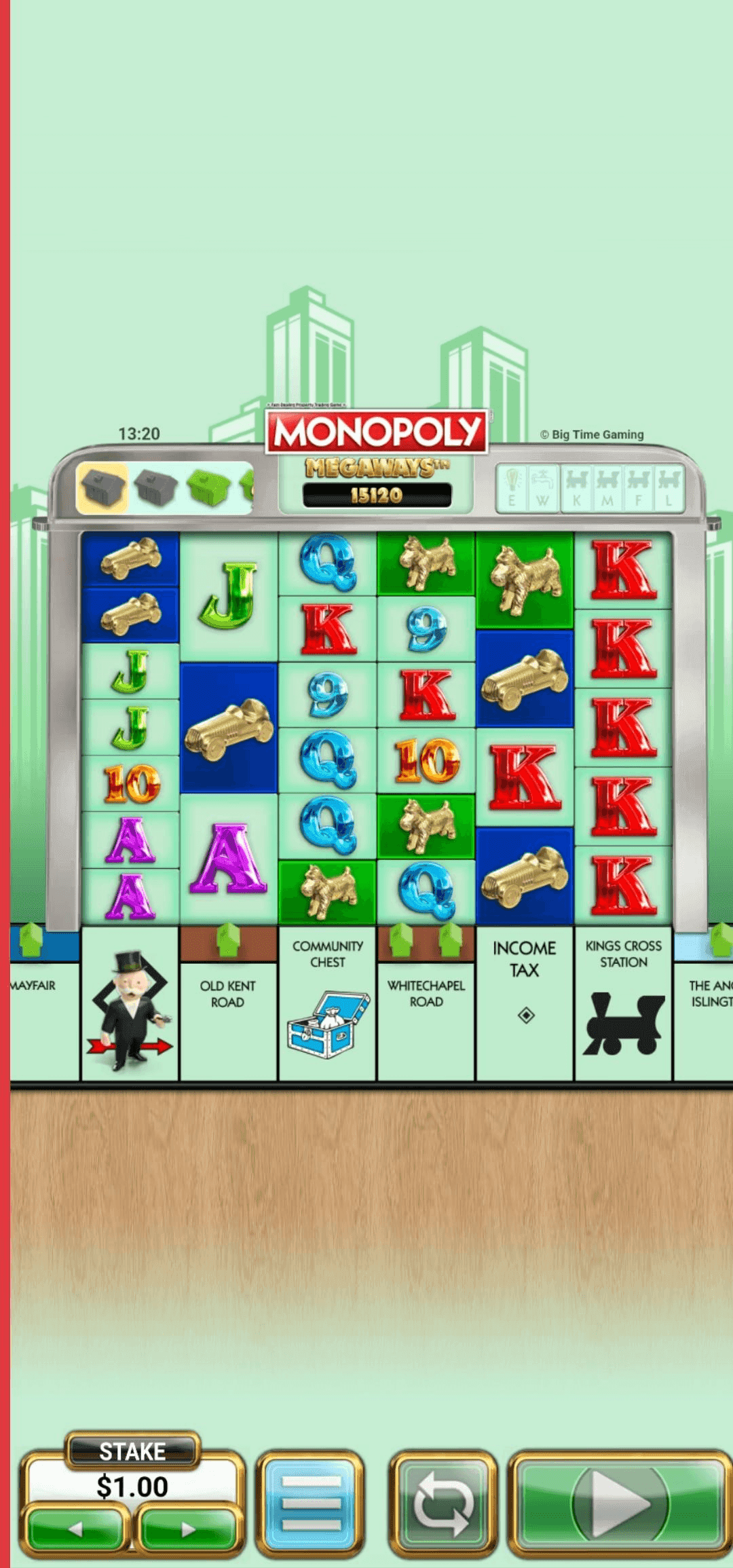 Скриншот слота Monopoly Megaways от Big Time Gaming